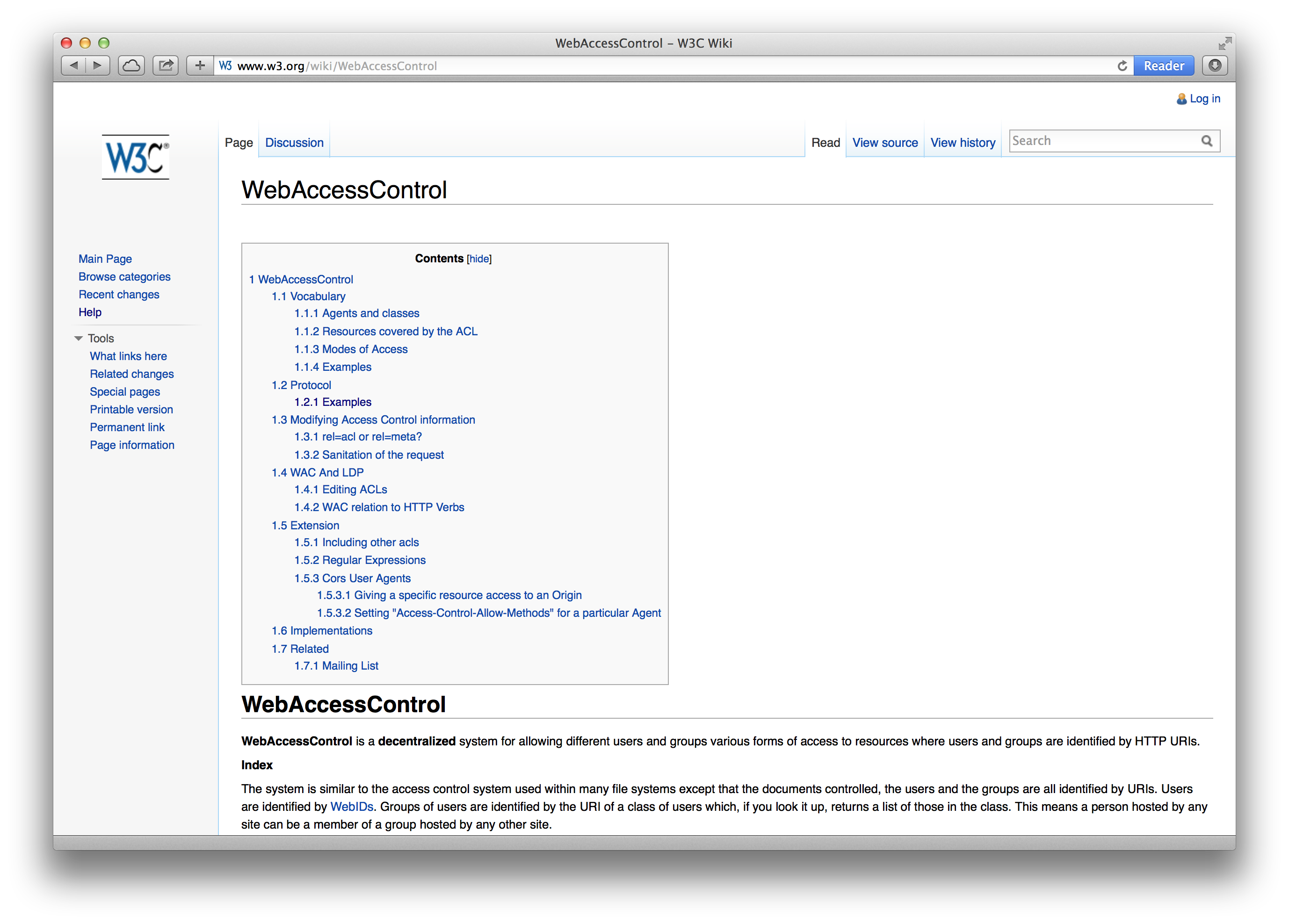 W3C WebAC Wiki